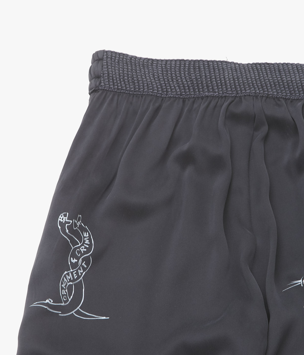 WONDEROUND ''BOXING TROUSERS/ O&C HAND DRAWING'' (BLACK)