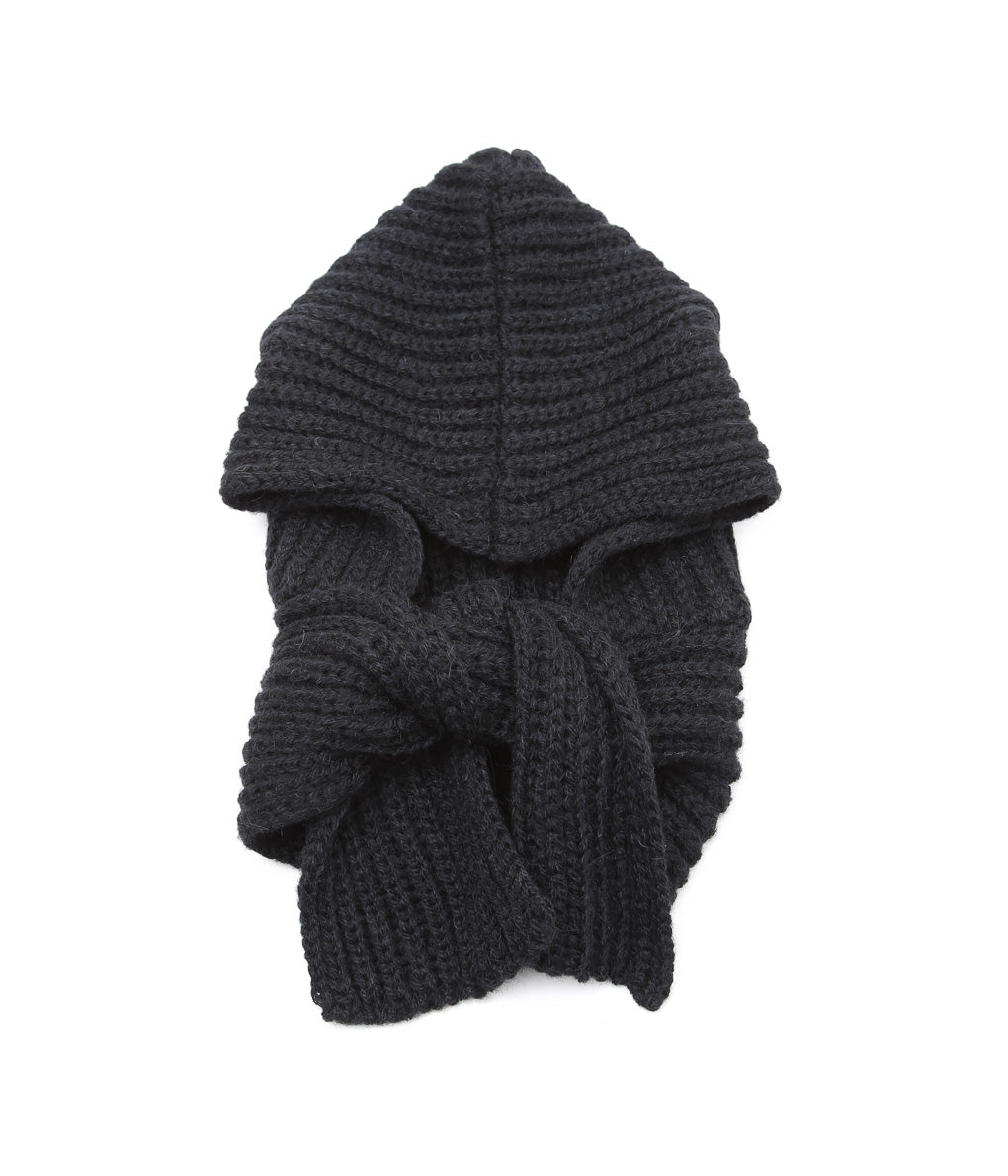 HIGHLAND2000 ''KNIT CAP & MUFF WIDE'' (BLACK / ALPACA)