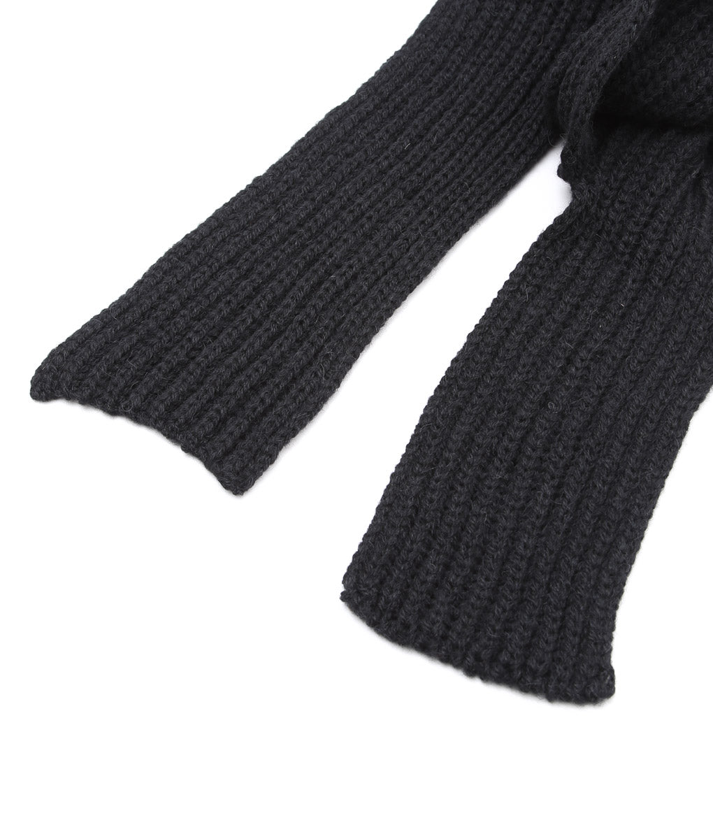 HIGHLAND2000 ''KNIT CAP & MUFF WIDE'' (BLACK / ALPACA)