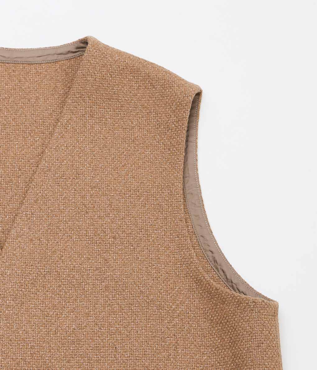 HERILL ''CASHMERE LINENMAT CHIMAYO VEST'' (BROWN)