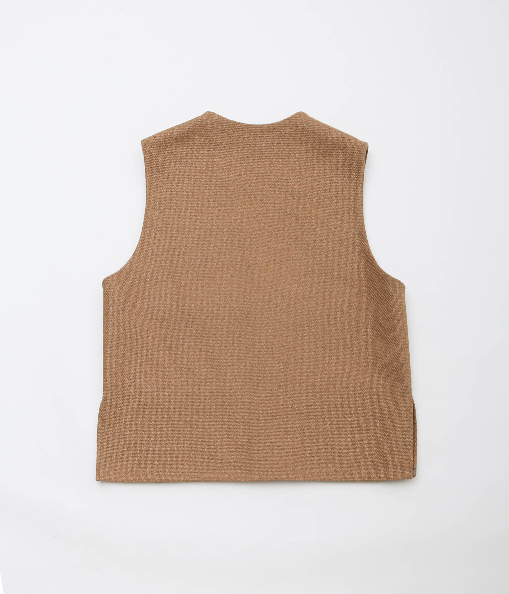 HERILL ''CASHMERE LINENMAT CHIMAYO VEST'' (BROWN)