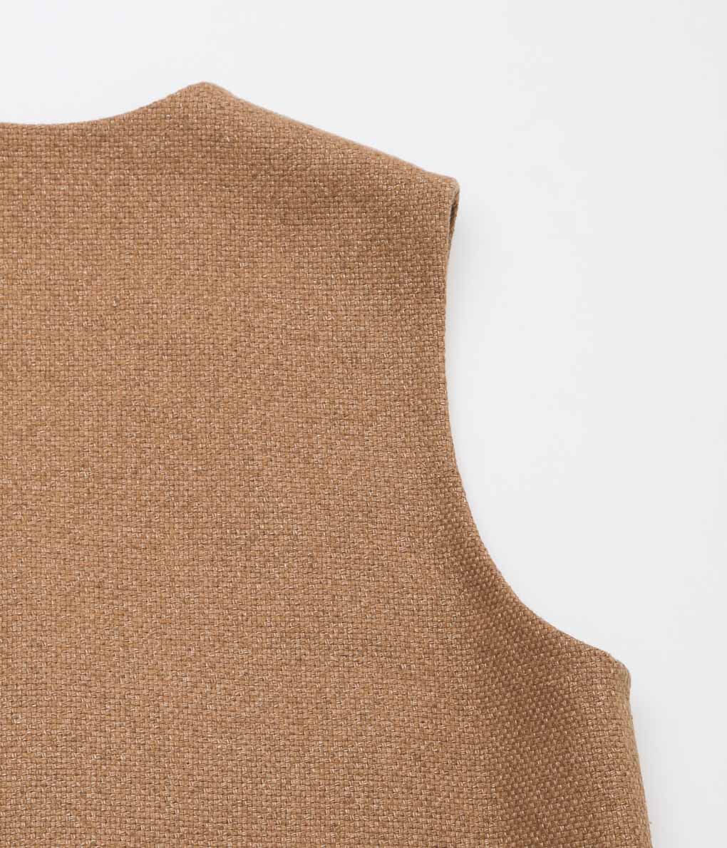 HERILL ''CASHMERE LINENMAT CHIMAYO VEST'' (BROWN)