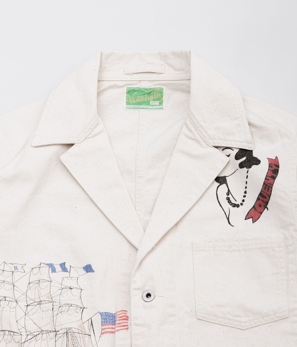 WESTOVERALLS "AYD × WOA MEMORIAL COVERALL"(ECRU)