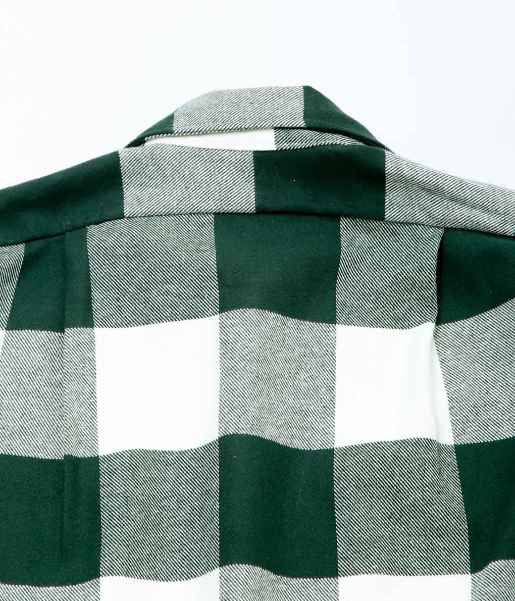 INDIVIDUALIZED SHIRTS ''HEAVY BLOCK PLAID OVER SHIRTS'' (GREEN BLOCK)