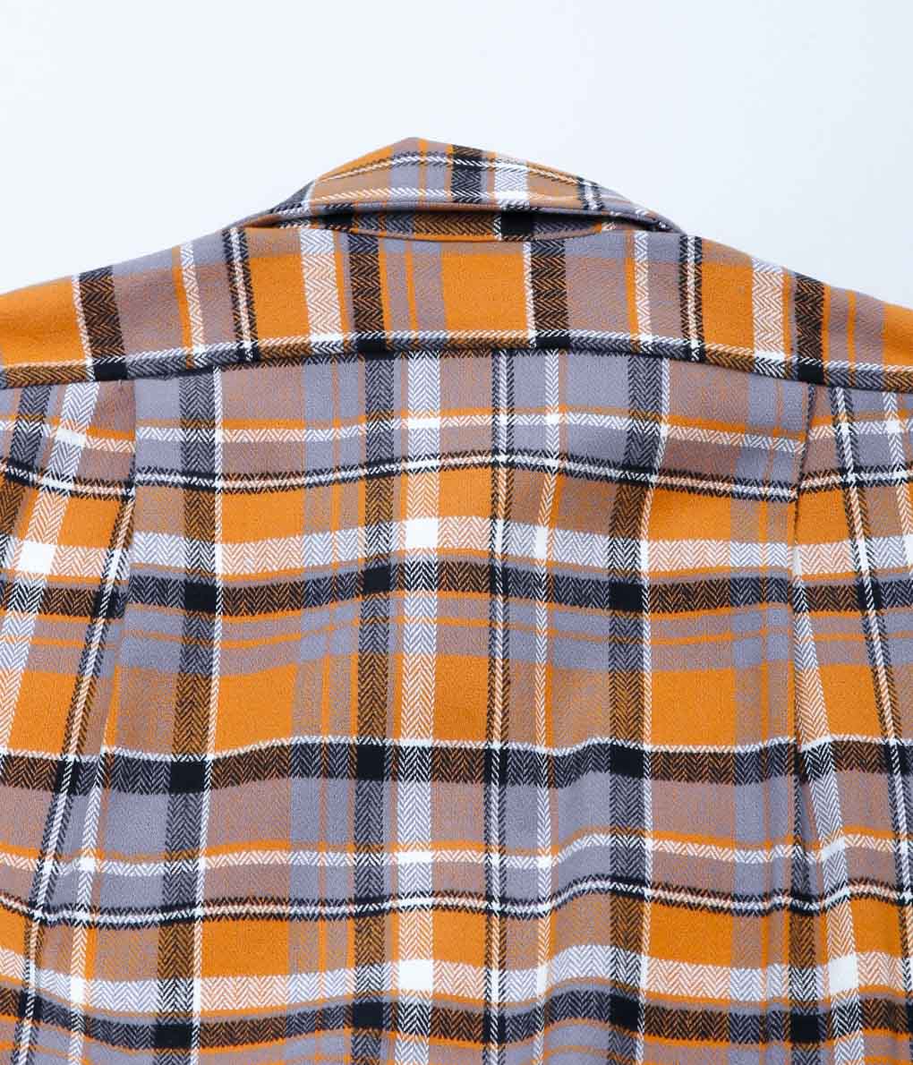 INDIVIDUALIZED SHIRTS ''HEAVY BLOCK PLAID OVER SHIRTS'' (ORANGE PLAID)