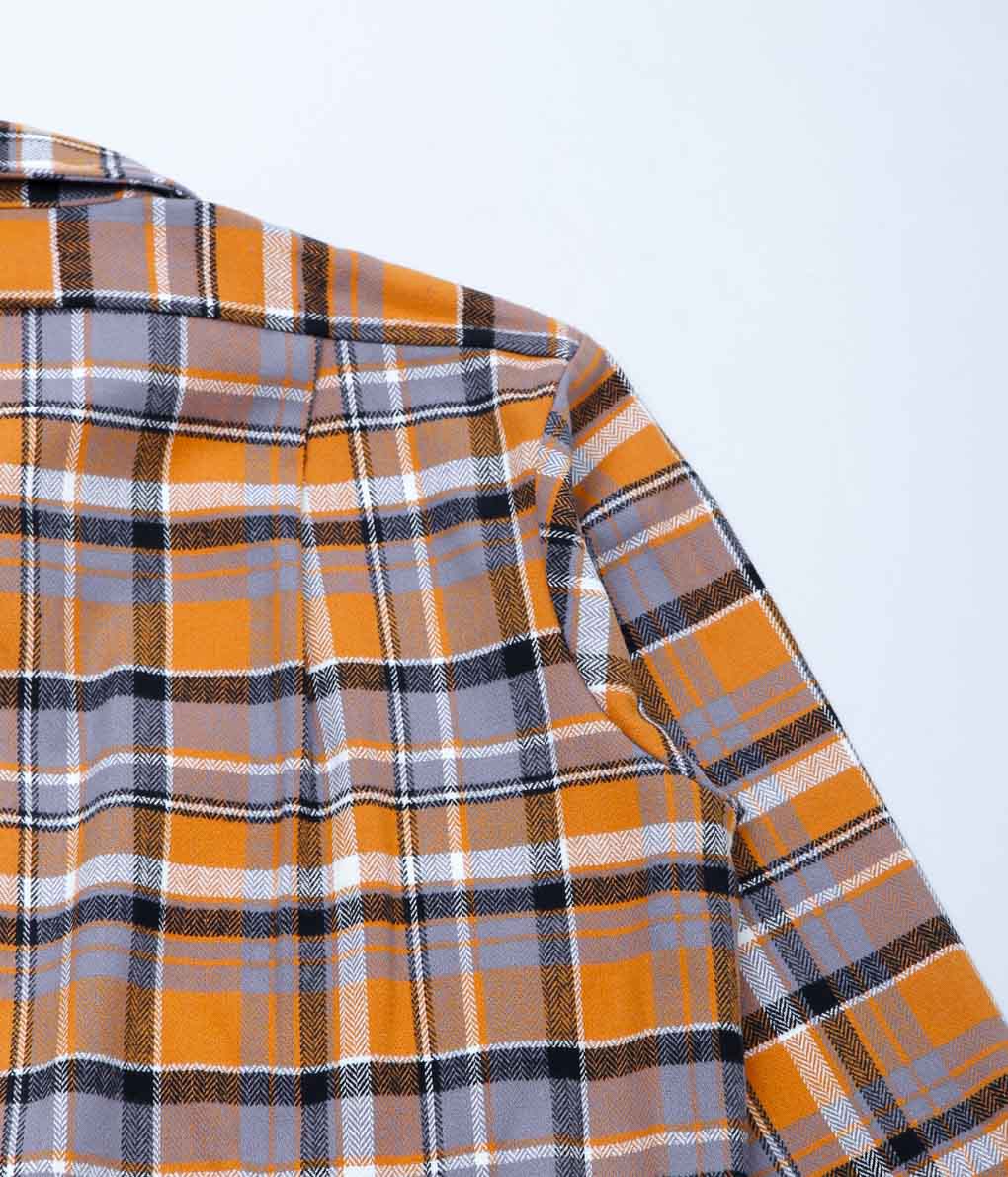 INDIVIDUALIZED SHIRTS ''HEAVY BLOCK PLAID OVER SHIRTS'' (ORANGE PLAID)