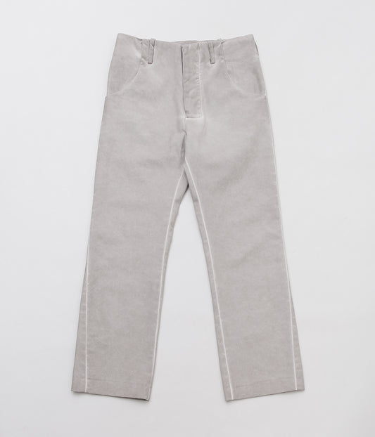 GABRIELA COLL GARMENTS ''NO.305 CANVAS BELT LOOP TROUSERS'' (WARM GREY)