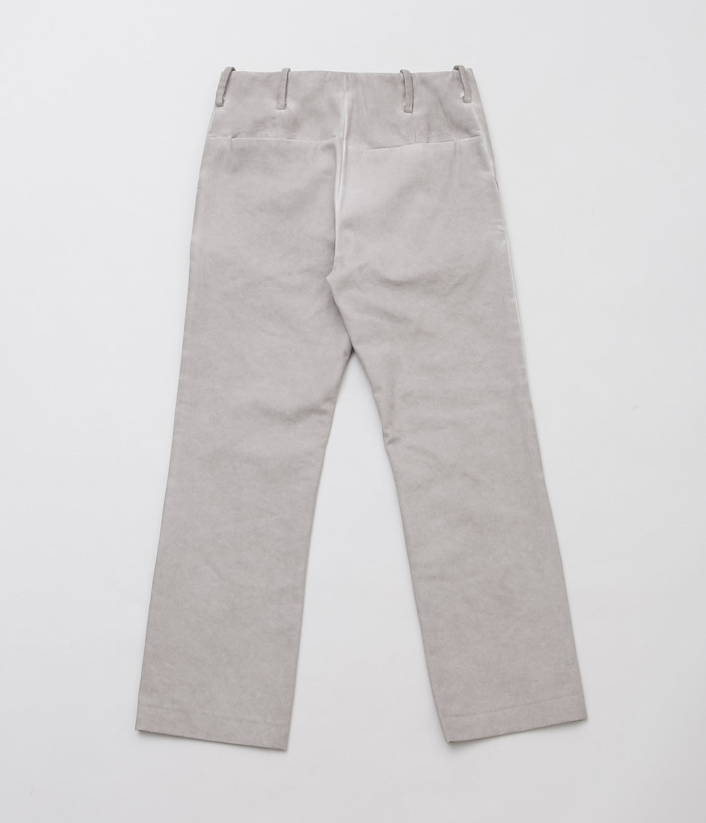 GABRIELA COLL GARMENTS ''NO.305 CANVAS BELT LOOP TROUSERS ''(WARM GREY)