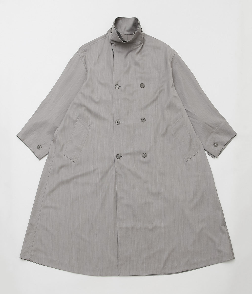 GABRIELA COLL GARMENTS ''NO.65 SUMMER WOOL OVERSIZED COAT'' (GREY HERRINGBONE)