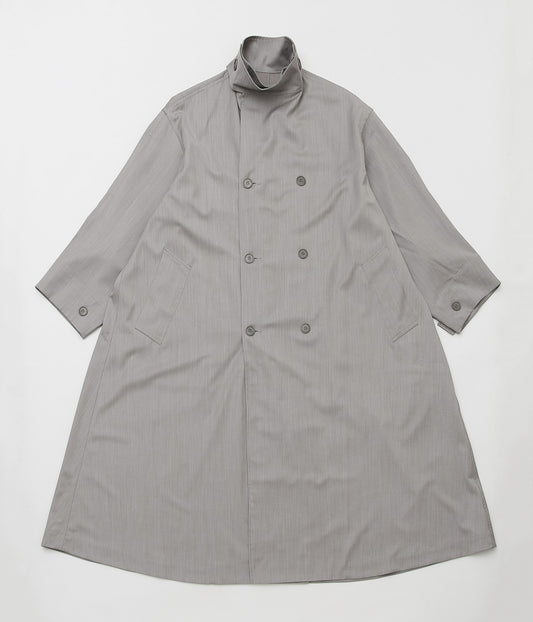 GABRIELA COLL GARMENTS ''NO.65 SUMMER WOOL OVERSIZED COAT'' (GREY HERRINGBONE)