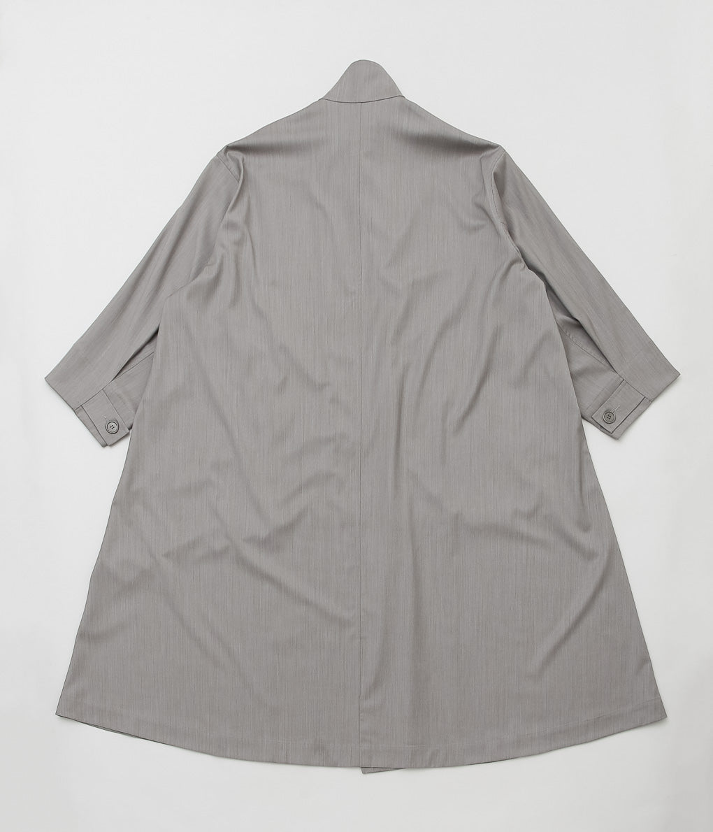 GABRIELA COLL GARMENTS ''NO.65 SUMMER WOOL OVERSIZED COAT'' (GREY HERRINGBONE)