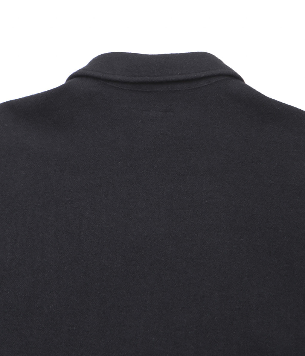 COMOLI ''縮絨ウール ハーフジップワンピース'' (BLACK) – THE