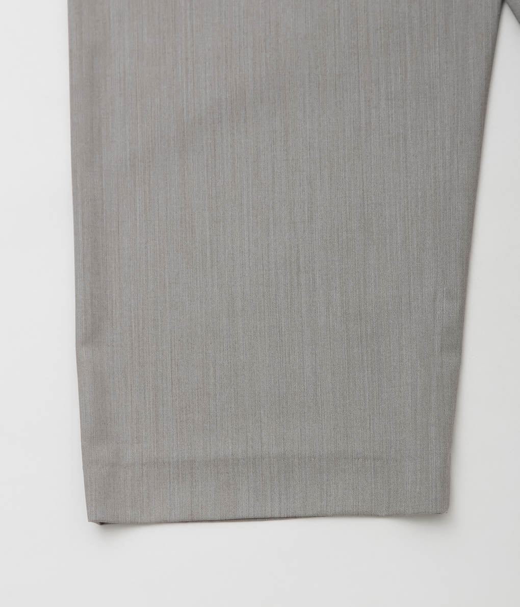 GABRIELA COLL GARMENTS ''NO.310 SUMMER WOOL CROSSED TROUSERS'' (GREY HERRINGBONE)