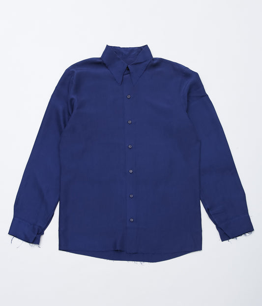 GABRIELA COLL GARMENTS ''NO.197 SILK PONGEE SHIRT'' (BLUE)