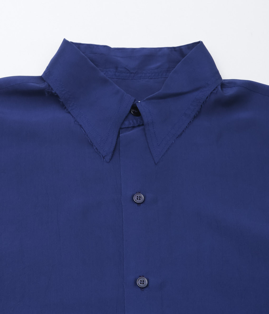 GABRIELA COLL GARMENTS ''NO.197 SILK PONGEE SHIRT'' (BLUE)