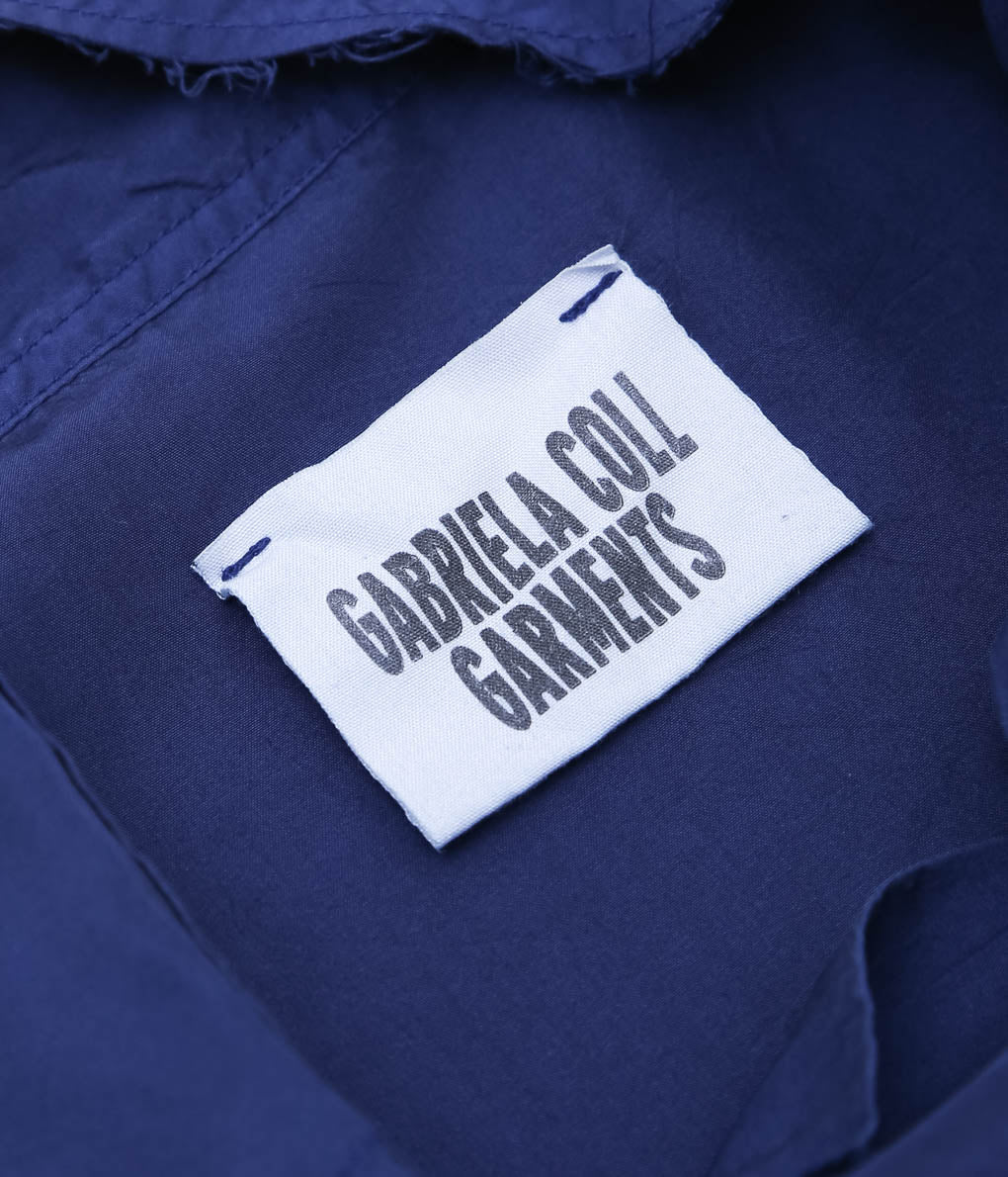 GABRIELA COLL GARMENTS ''NO.197 SILK PONGEE SHIRT'' (BLUE)