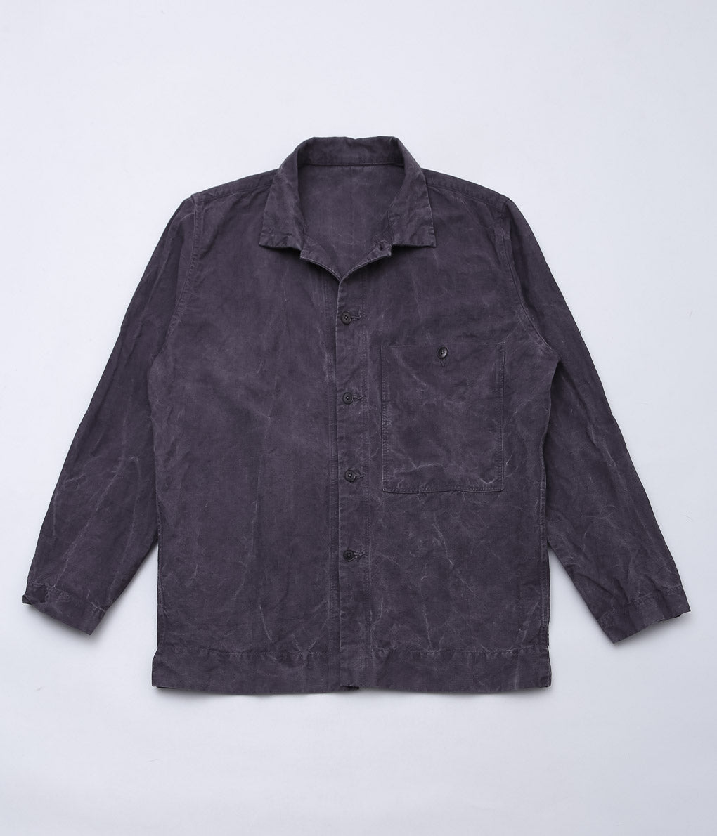 OLIVER CHURCH ''OVER SHIRT'' (HAND-DYED DARK GRAY)