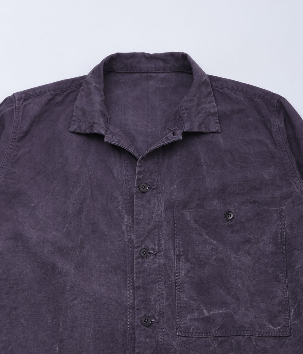 OLIVER CHURCH ''OVER SHIRT'' (HAND-DYED DARK GRAY)