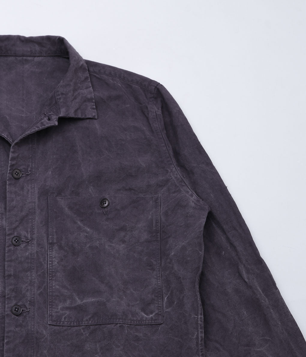 OLIVER CHURCH ''OVER SHIRT'' (HAND-DYED DARK GRAY)