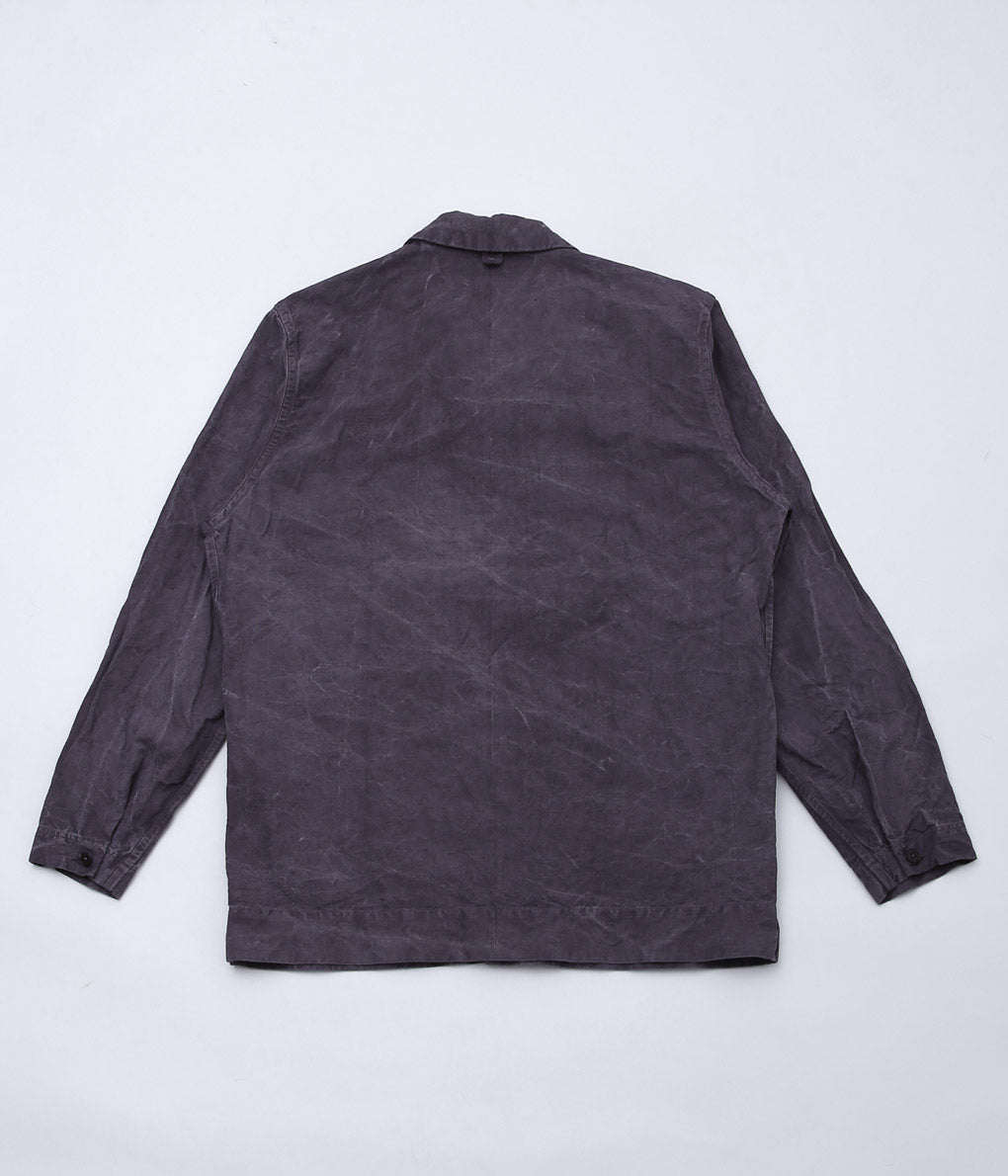 OLIVER CHURCH ''OVER SHIRT'' (HAND-DYED DARK GRAY)