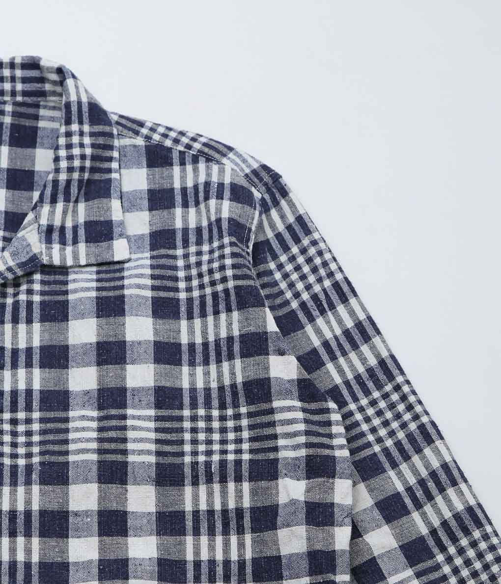 OLIVER CHURCH ''POCKETS SHIRT LINED (ANTIQUE KELSCH)'' (BLUE CHECK)