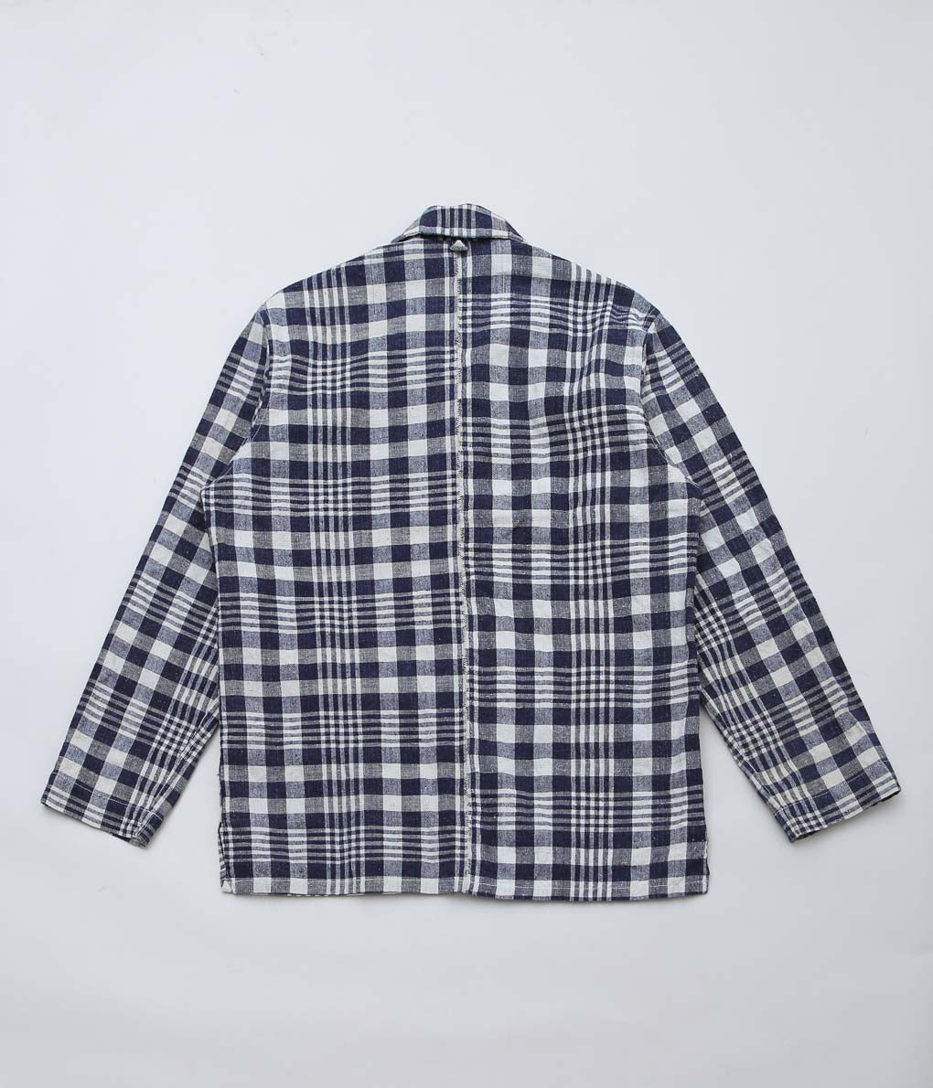 OLIVER CHURCH ''POCKETS SHIRT LINED (ANTIQUE KELSCH)'' (BLUE CHECK)