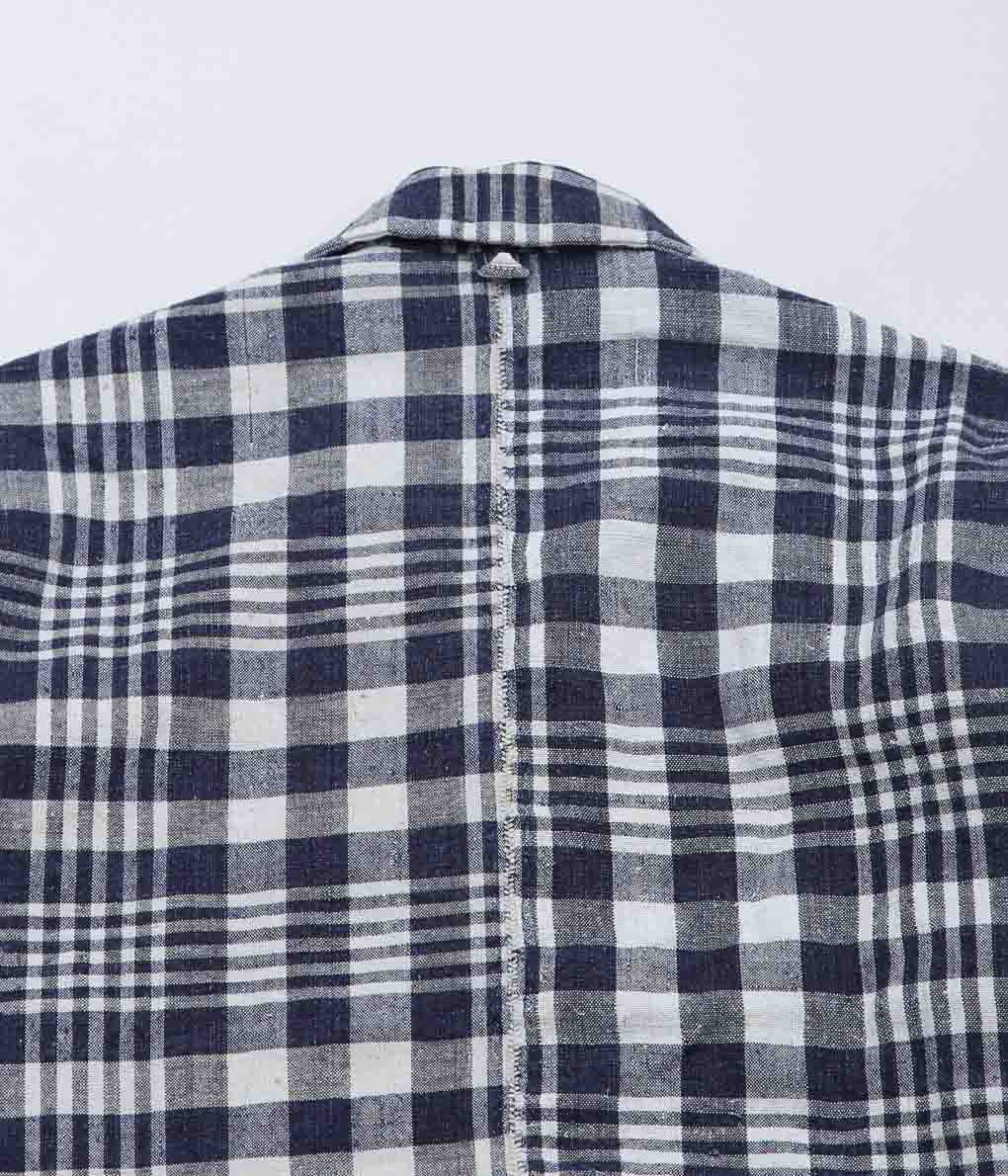 OLIVER CHURCH ''POCKETS SHIRT LINED (ANTIQUE KELSCH)'' (BLUE CHECK)