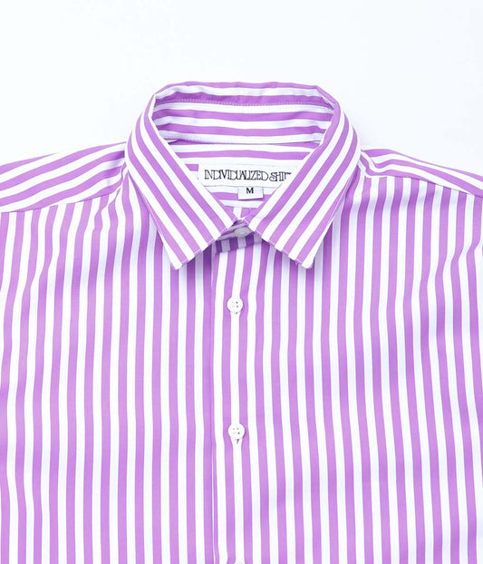 INDIVIDUALIZED SHIRTS ''LADIE'S REGULAR SHIRTS'' (BARBER STRIPE LILAC)