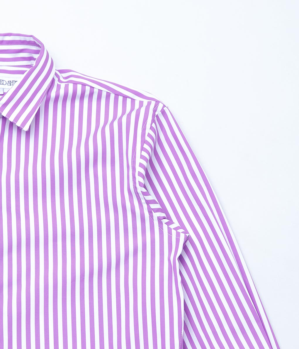 INDIVIDUALIZED SHIRTS ''LADIE'S REGULAR SHIRTS'' (BARBER STRIPE LILAC)