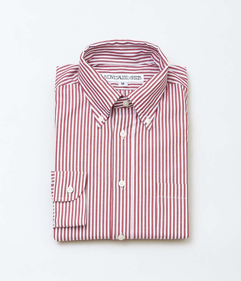 INDIVIDUALIZED SHIRTS ''LADIE'S BUTTON DOWN SHIRTS'' (BENGAL STRIPE RED)