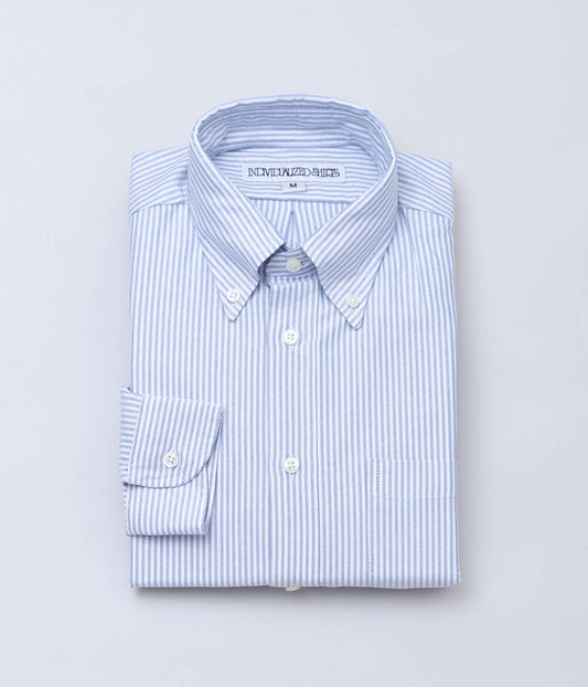 INDIVIDUALIZED SHIRTS ''LADIE'S BUTTON DOWN SHIRTS'' (CANDY STRIPE BLUE)