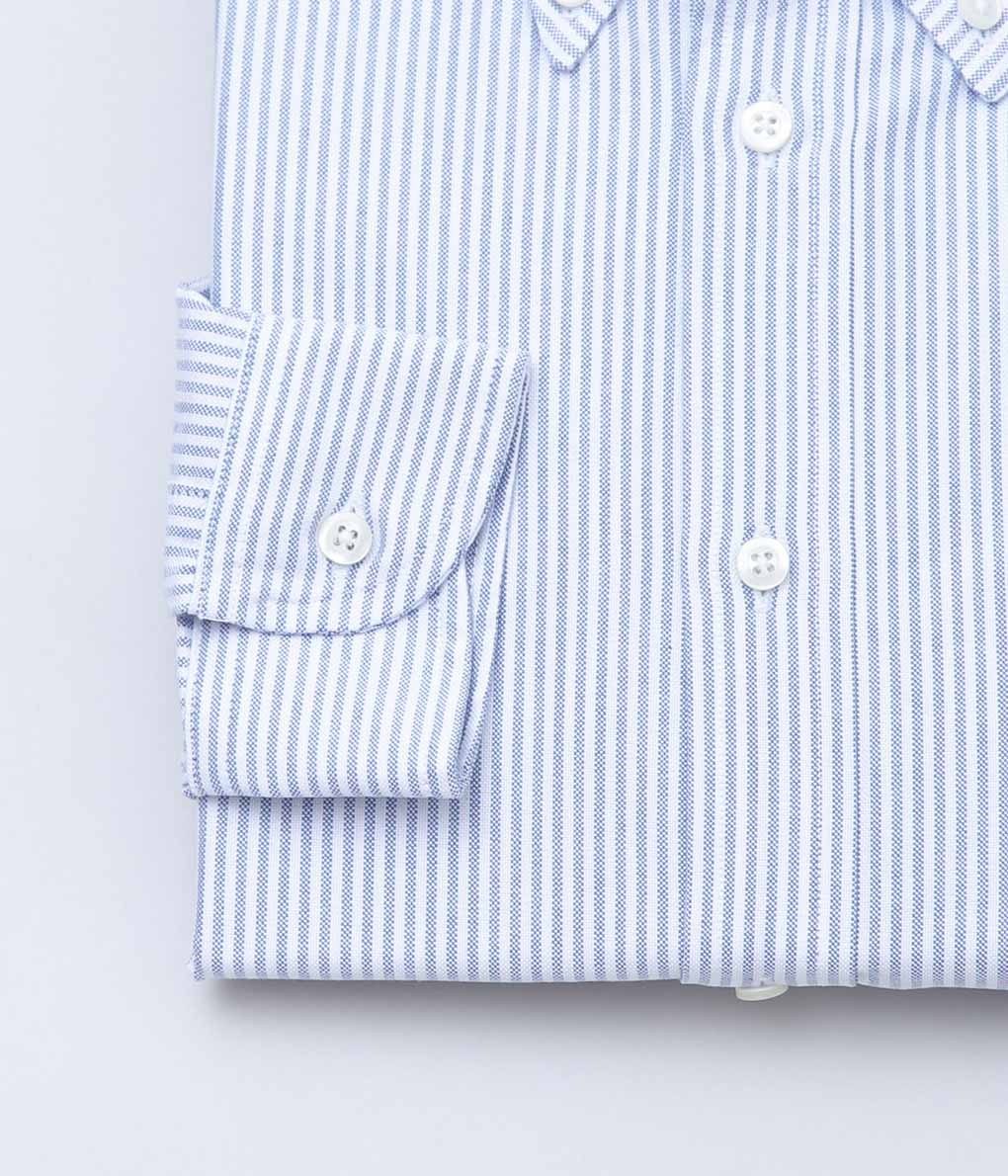 INDIVIDUALIZED SHIRTS ''LADIE'S BUTTON DOWN SHIRTS'' (CANDY STRIPE BLUE)