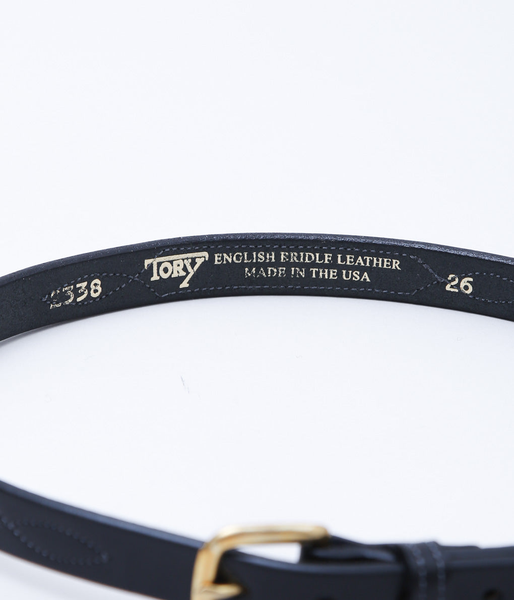 TORY LEATHER BELT BLACK 2338 LEATHER TORY BELT 24