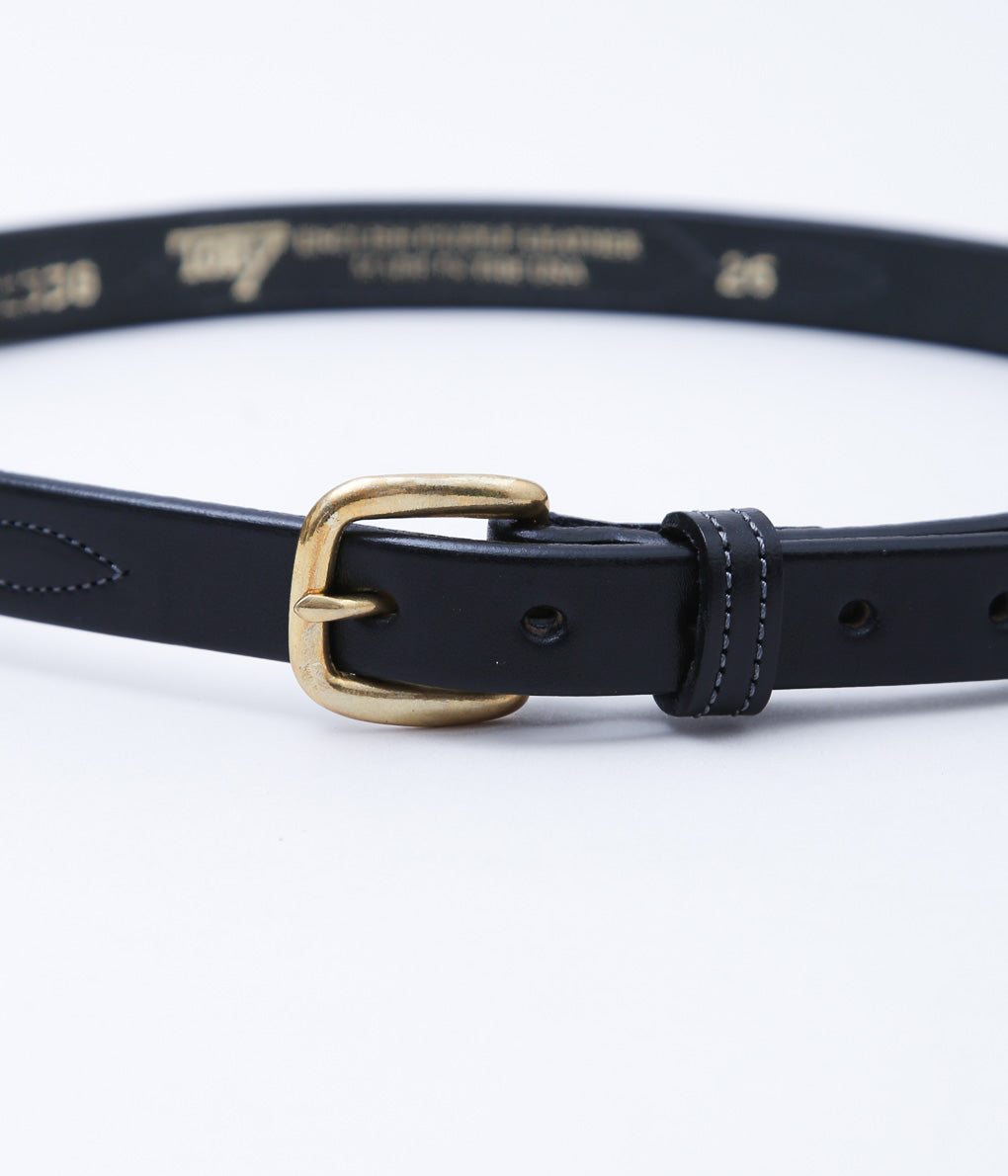 小物 TORY LEATHER BELT BLACK 2338 TORY LEATHER ''2338 3/4 BRIDLE LEATHER REPEATED'' (BLACK/BRASS