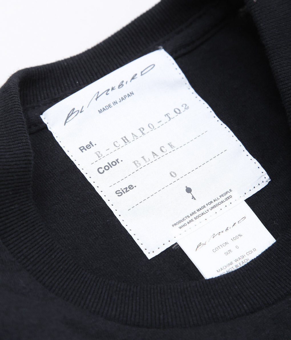 BLACKBIRD ''SHORT SLEEVE CUTSEWN CHAPO 02'' (BLACK)