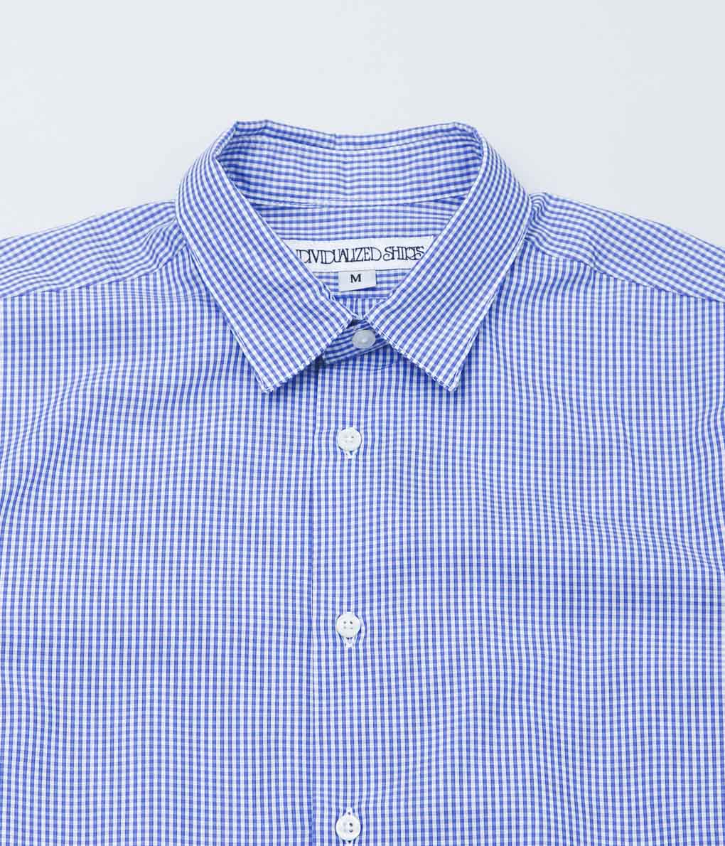 INDIVIDUALIZED SHIRTS ''LADIE'S REGULAR SHIRTS'' (BLUE GHINGHAM)