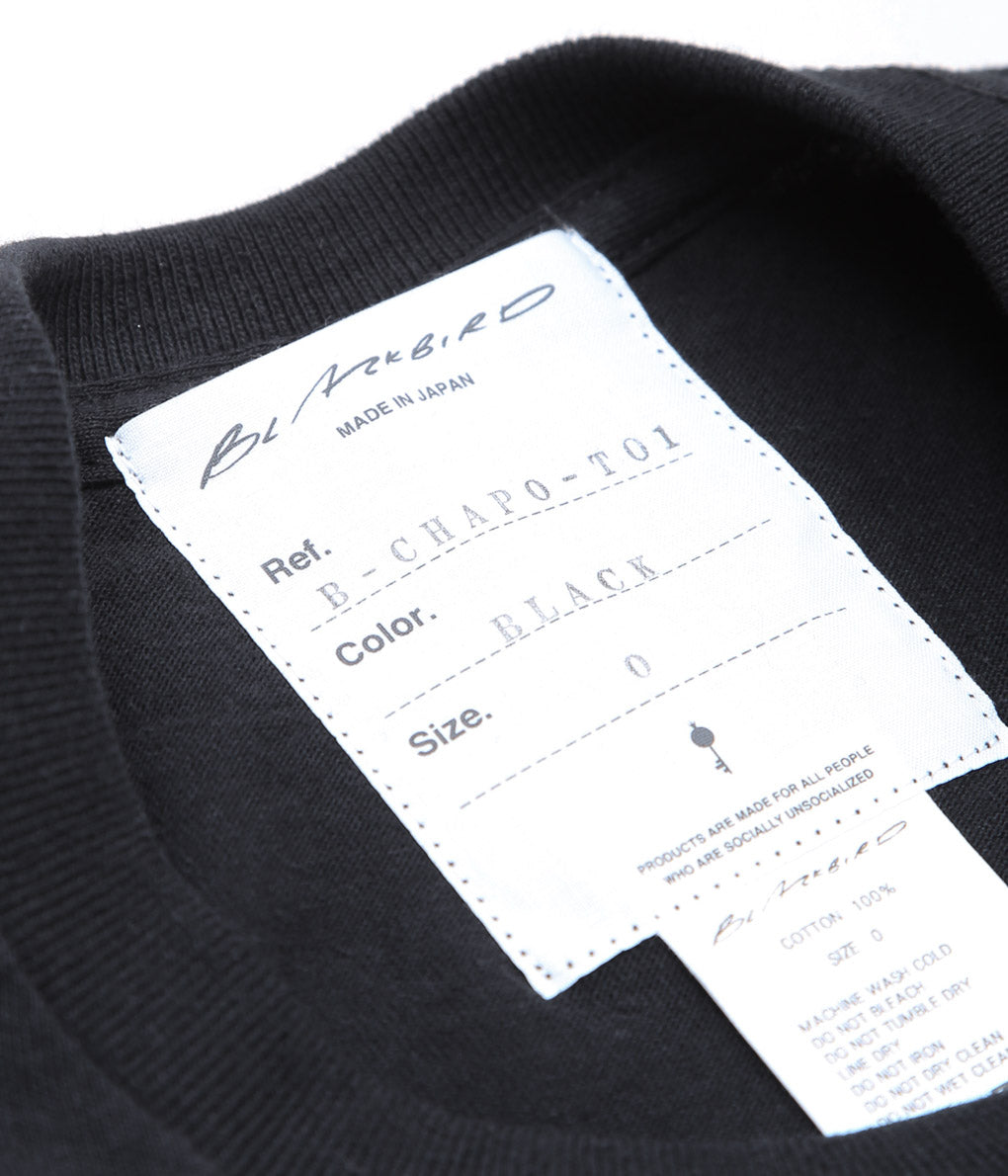 BLACKBIRD ''SHORT SLEEVE CUTSEWN CHAPO 01'' (BLACK)