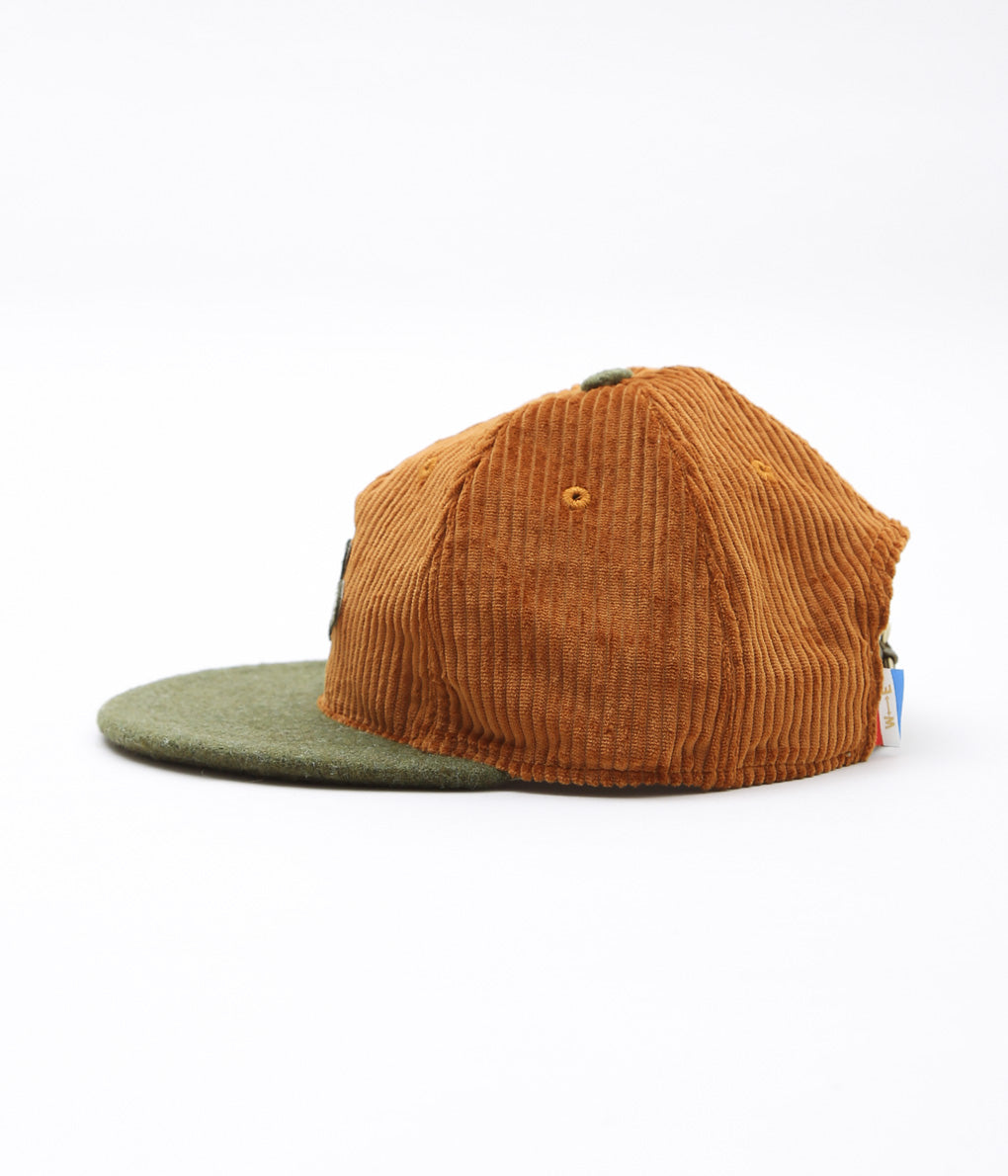 WILLIAM ELLERY ''CORDUROY BLANKET HAT'' (WOOD STAIN)