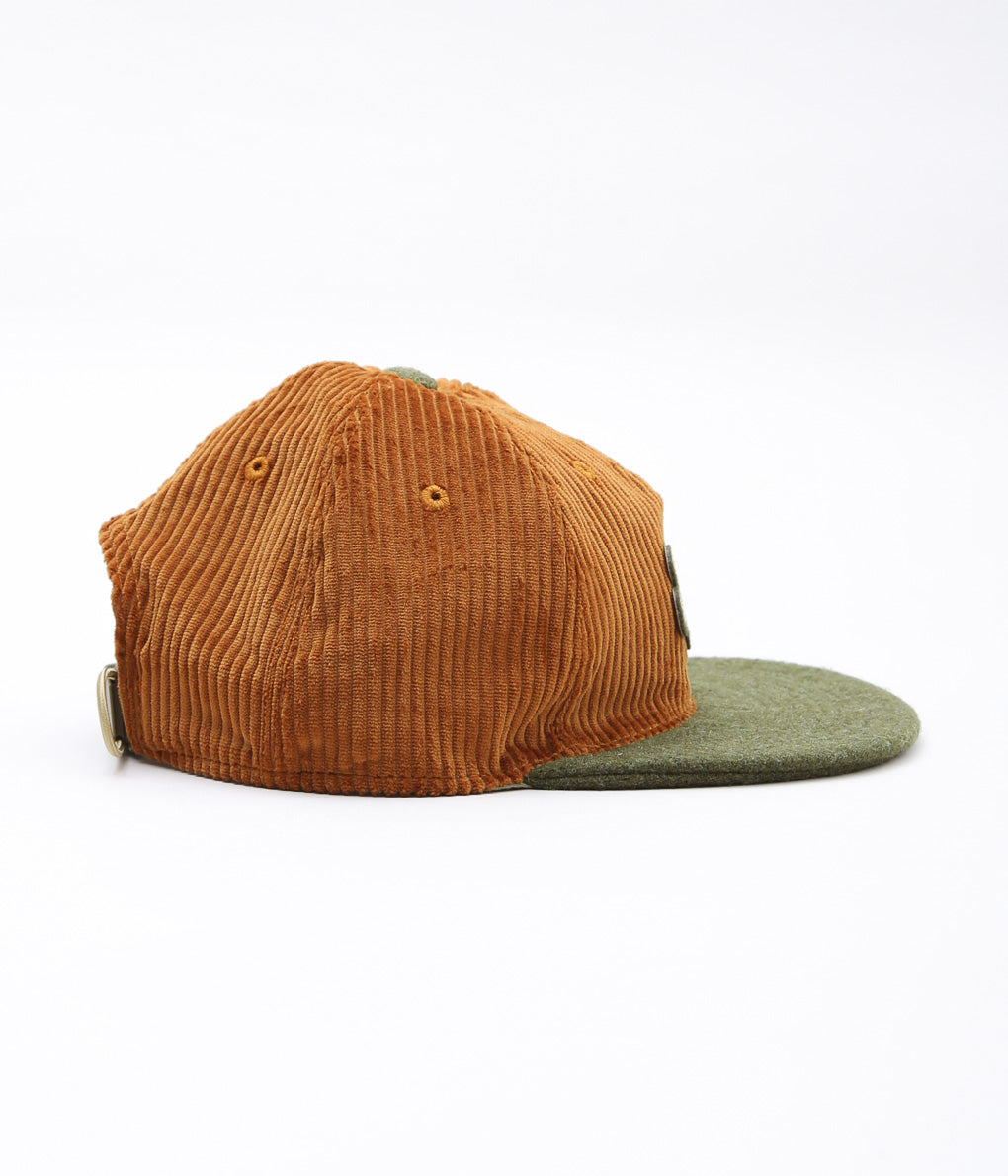 WILLIAM ELLERY ''CORDUROY BLANKET HAT'' (WOOD STAIN)