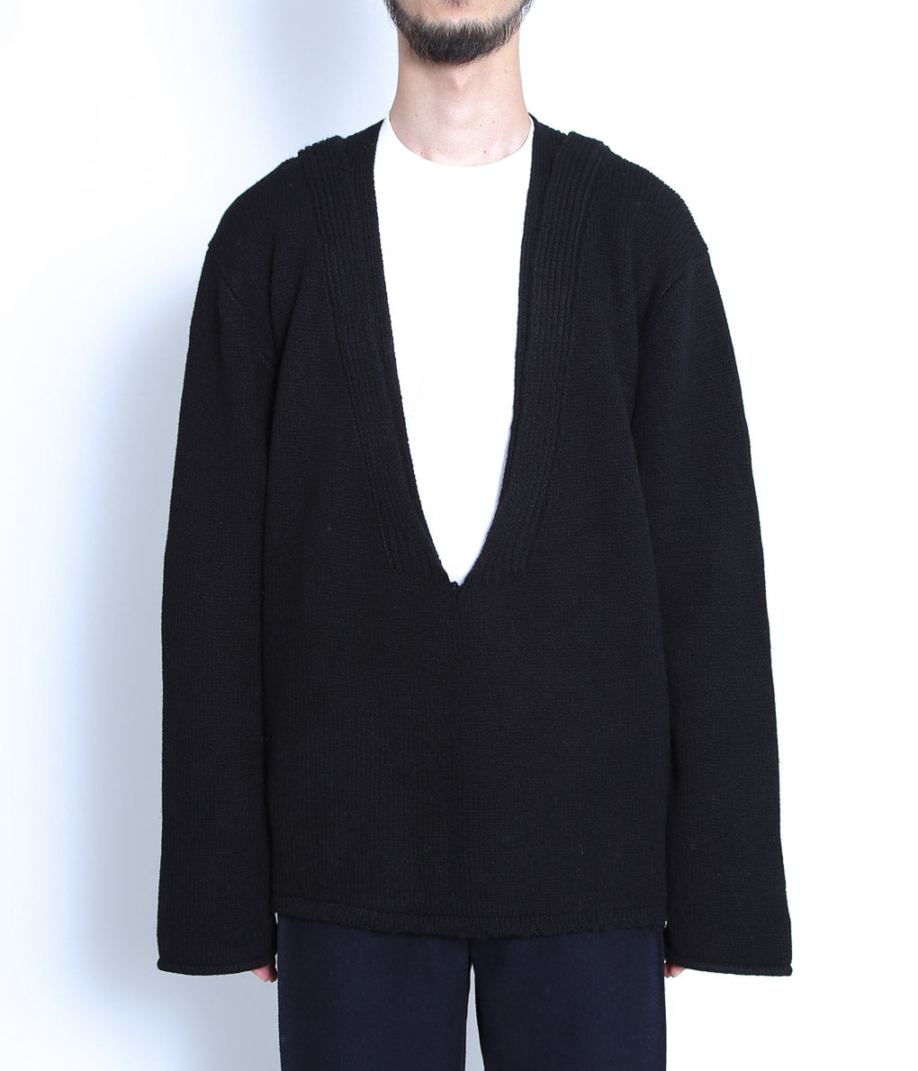 LEA BOBERG''KNITTED V NECK JUMPER (SCOTTISH LAMBSWOOL