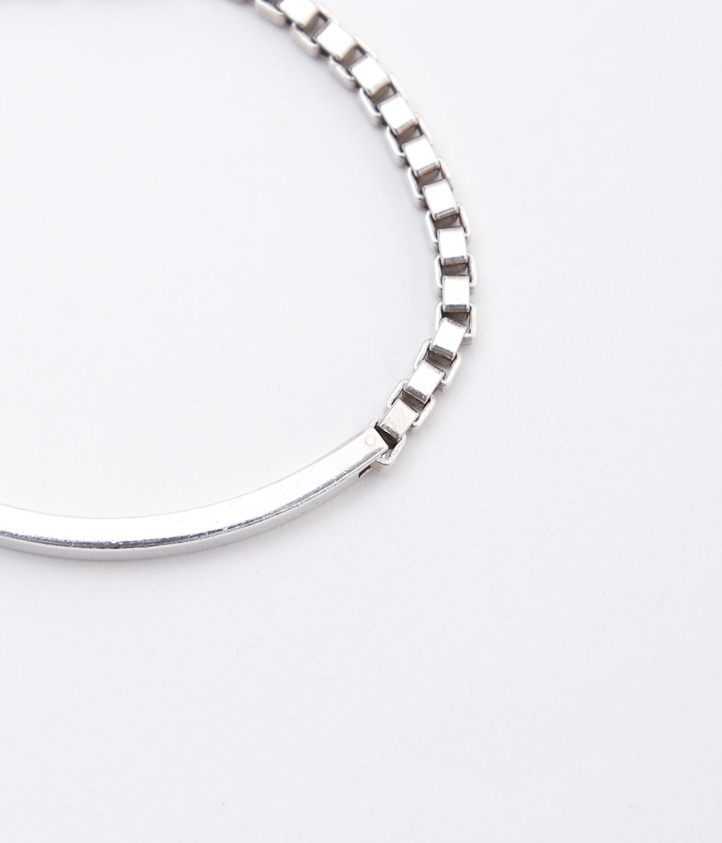 【VINTAGE JEWELRY】TIFFANY"VENETIAN ID BRACELET'' (SILVER)