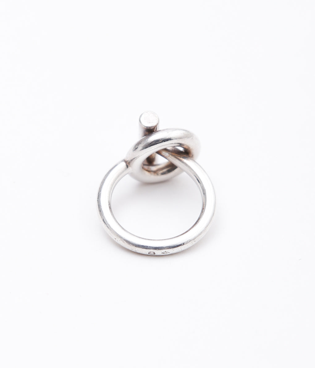 【VINTAGE JEWELRY】HERMES ''ECHAPPEE RING '' (SILVER)