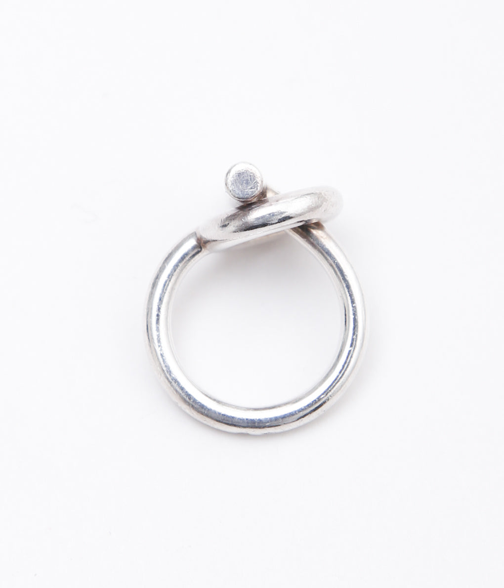 【VINTAGE JEWELRY】HERMES ''ECHAPPEE RING '' (SILVER)