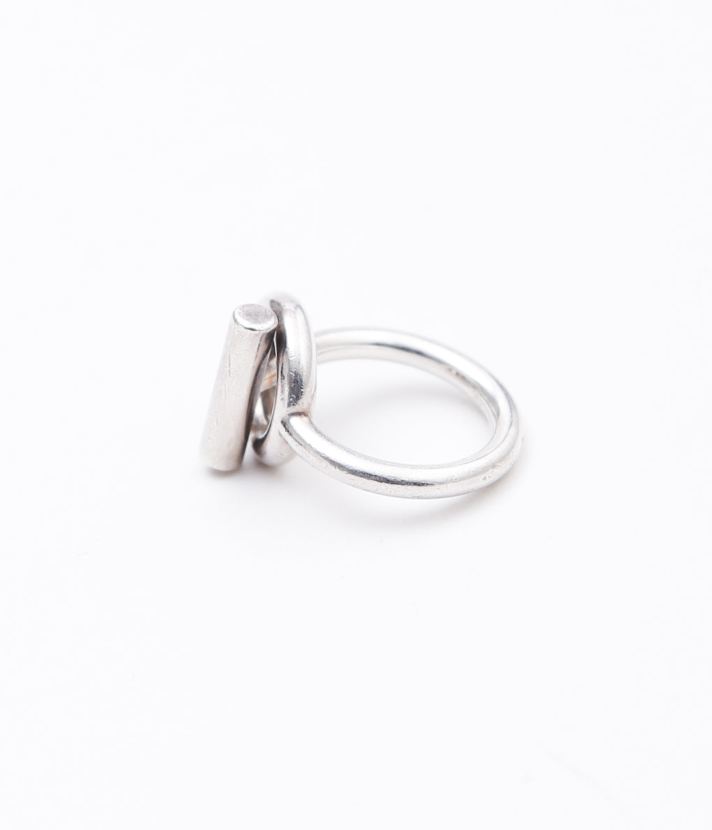 【VINTAGE JEWELRY】HERMES ''ECHAPPEE RING '' (SILVER)