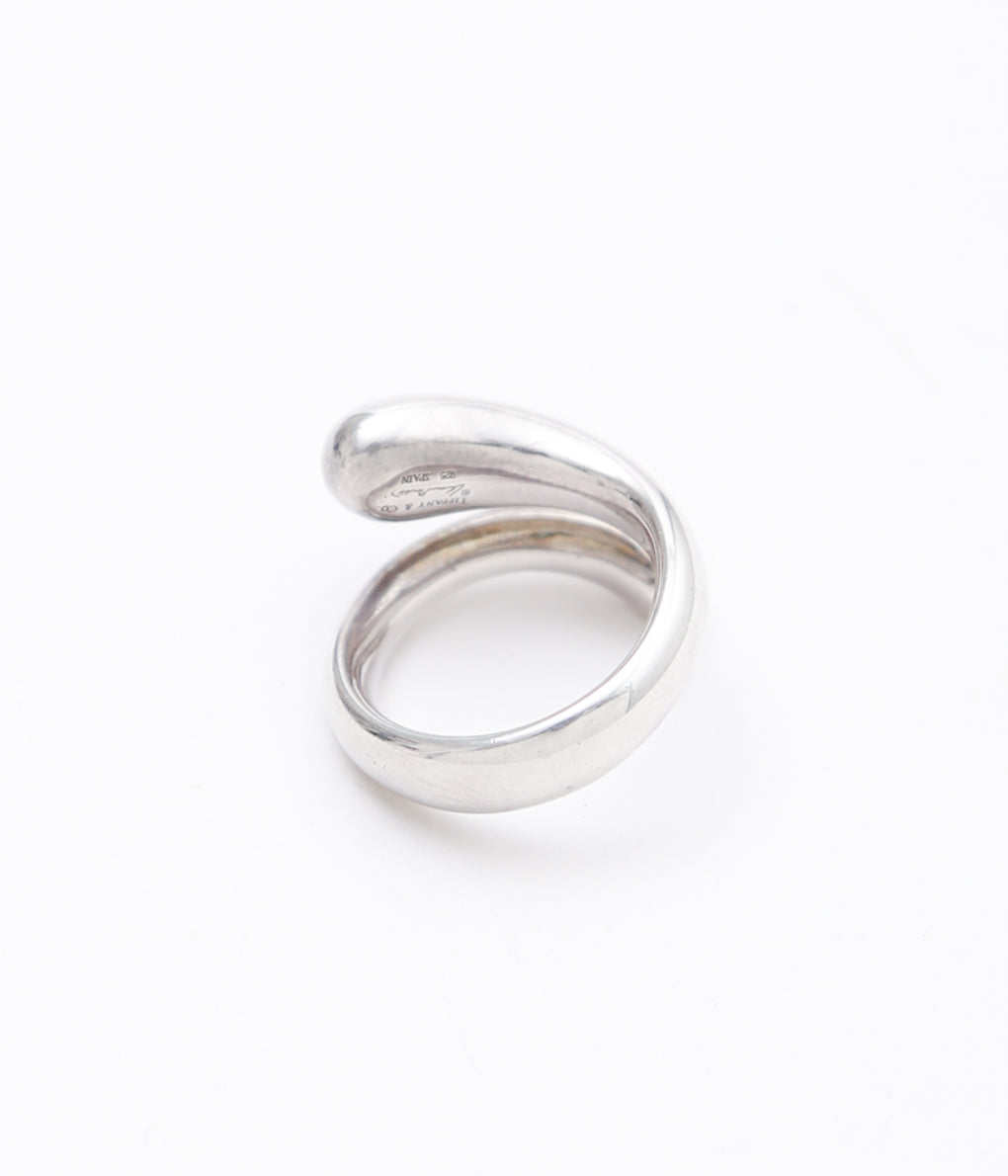 【VINTAGE JEWELRY】TIFFANY"TEAR DROP RING'' (SILVER)