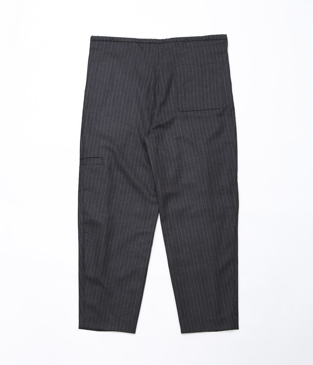 LEA BOBERG''D.D.P.TROUSERS(DUGDALE BRITISH DEADSTOCK 100'S WOOL)''(GREY/WHITE STRIPE)