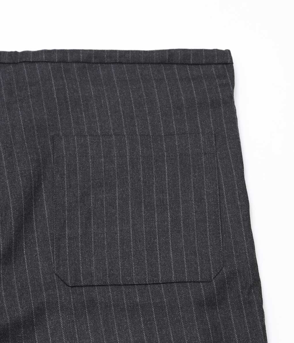 LEA BOBERG''D.D.P.TROUSERS(DUGDALE BRITISH DEADSTOCK 100'S WOOL)''(GREY/WHITE STRIPE)