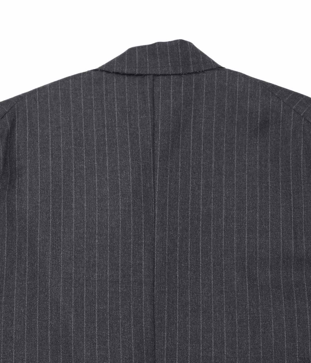 LEA BOBERG''R.P.L. BLAZER(DUGDALE BRITISH DEADSTOCK 100'S WOOL)''(GREY/WHITE STRIPE)