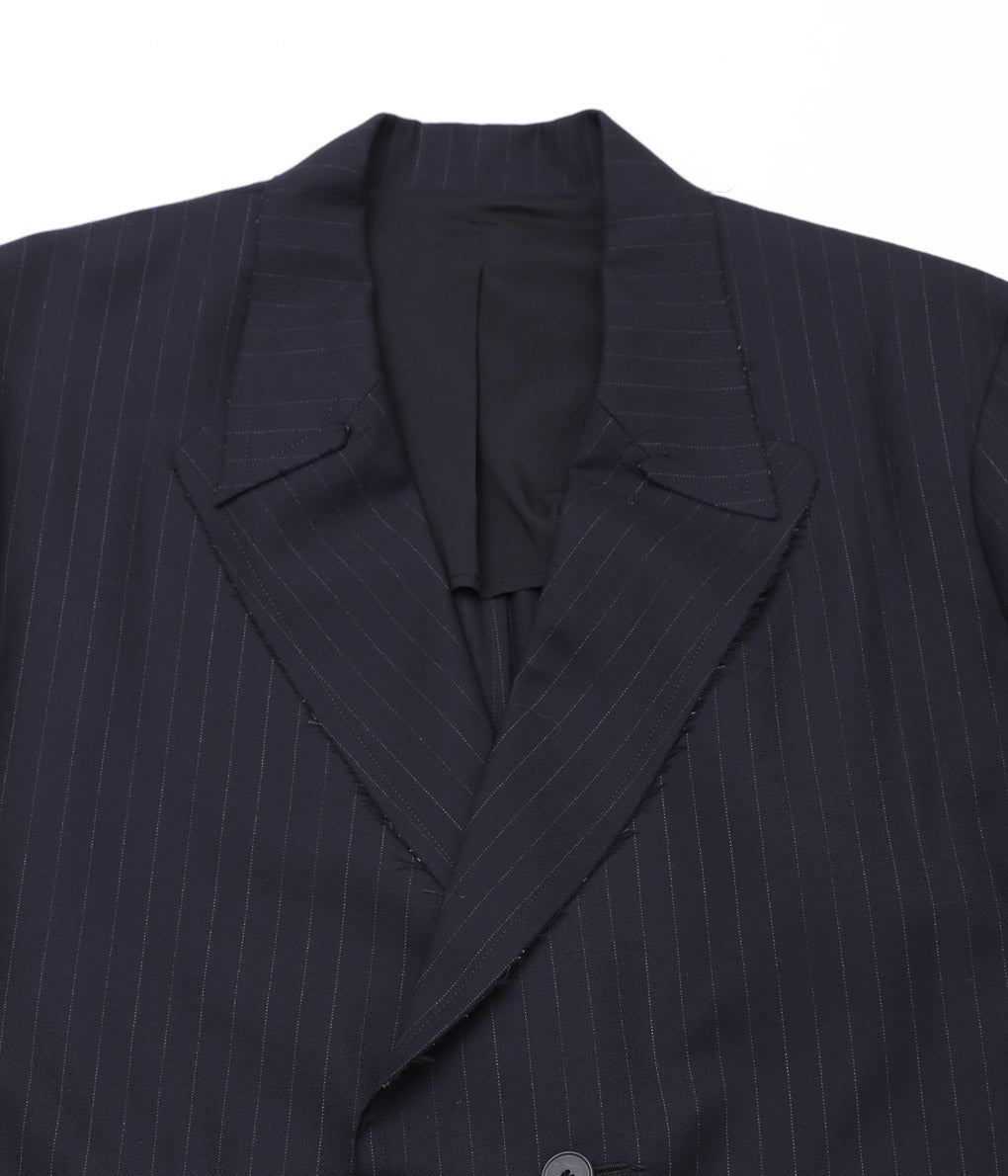 LEA BOBERG''R.P.L. BLAZER (JAPANESE SUPER100'S WOOL 2/80)'' (NAVY / WHITE STRIPE)