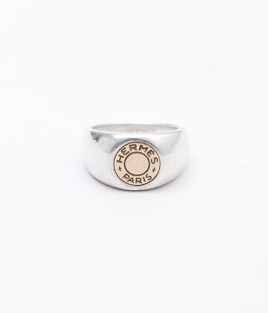 【VINTAGE JEWELRY】HERMES ''SELLIER RING '' (SILVER)